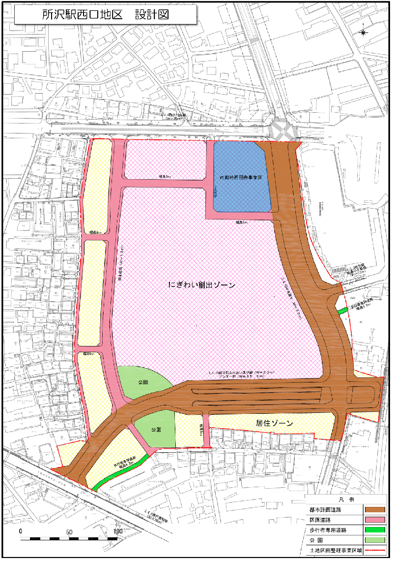 所沢駅西口地区設計図